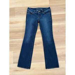 American Eagle Slim Boot Stretch Jeans Dark Wash Women's Size 6 Long‎